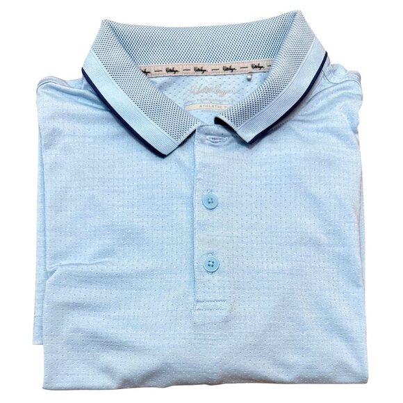 Walter Hagen Golf Polo Shirt Men XL Powder Blue Athletic Fit Stretch Performance - Picture 7 of 7